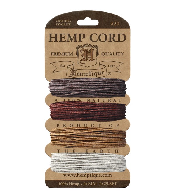 Hemptique 1mm Hemp Cord Cards