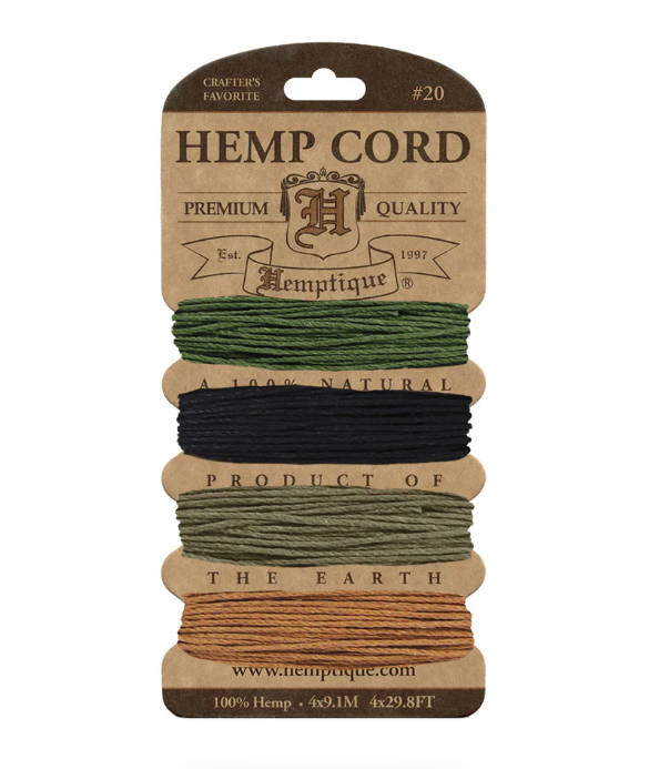 Hemptique 1mm Hemp Cord Cards
