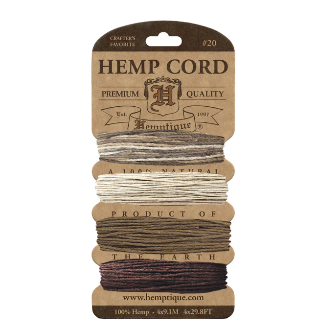 Hemptique 1mm Hemp Cord Cards