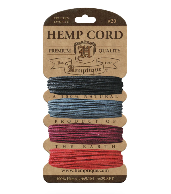 Hemptique 1mm Hemp Cord Cards