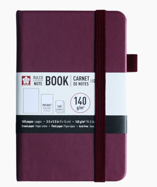 Sakura Hardcover Ruled Pocket Notebooks