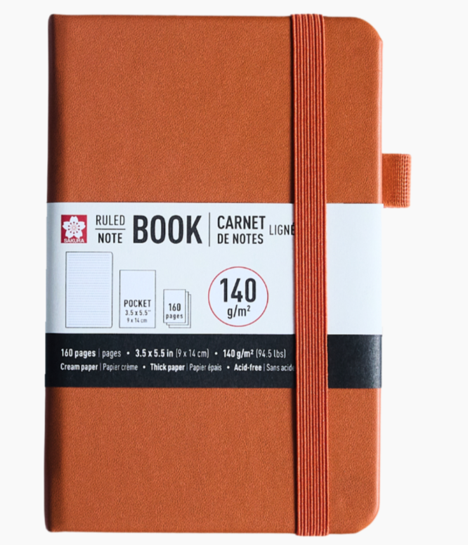 Sakura Hardcover Ruled Pocket Notebooks