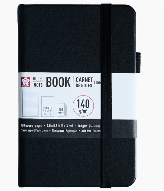 Sakura Hardcover Ruled Pocket Notebooks