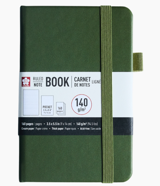 Sakura Hardcover Ruled Pocket Notebooks