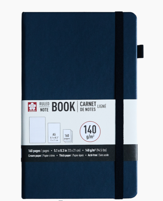 Sakura Hardcover A5 Ruled Notebooks