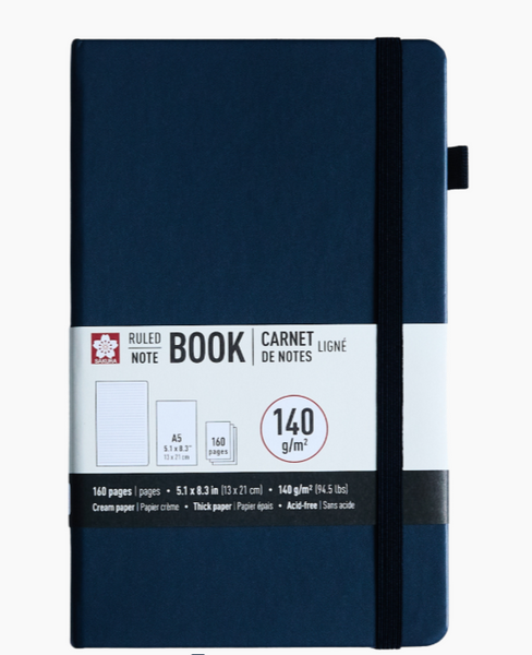 Sakura Hardcover A5 Ruled Notebooks