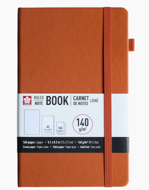 Sakura Hardcover A5 Ruled Notebooks