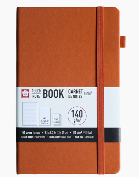 Sakura Hardcover A5 Ruled Notebooks