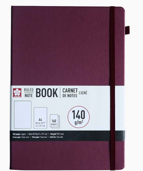 Sakura Hardcover A4 Ruled Notebooks