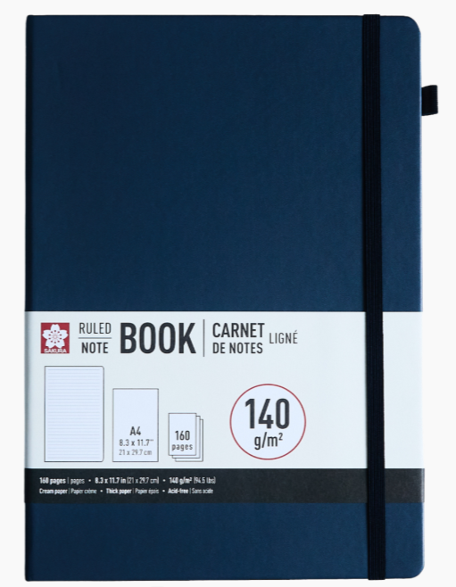 Sakura Hardcover A4 Ruled Notebooks