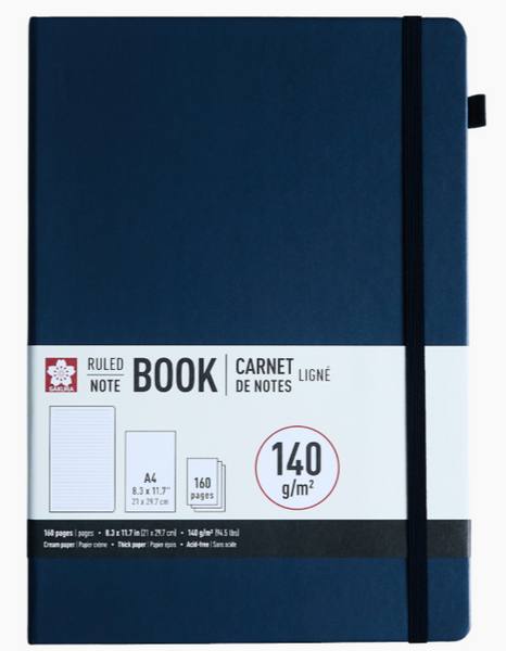 Sakura Hardcover A4 Ruled Notebooks