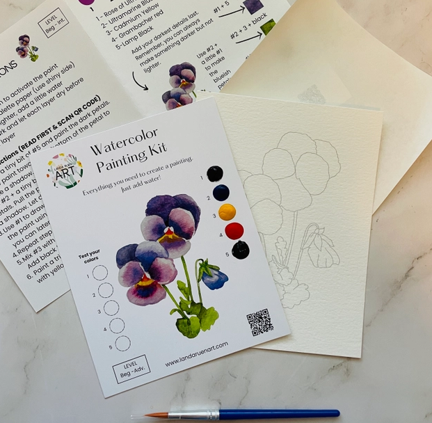 Landa Ruen Watercolor Painting Kits