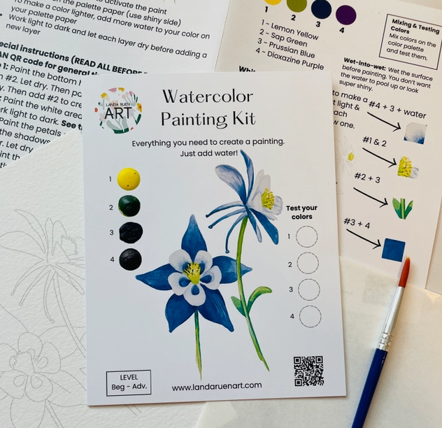 Landa Ruen Watercolor Painting Kits