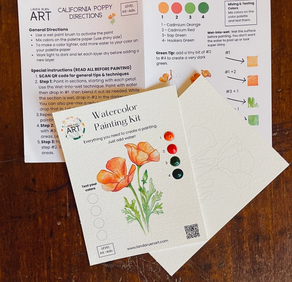 Landa Ruen Watercolor Painting Kits