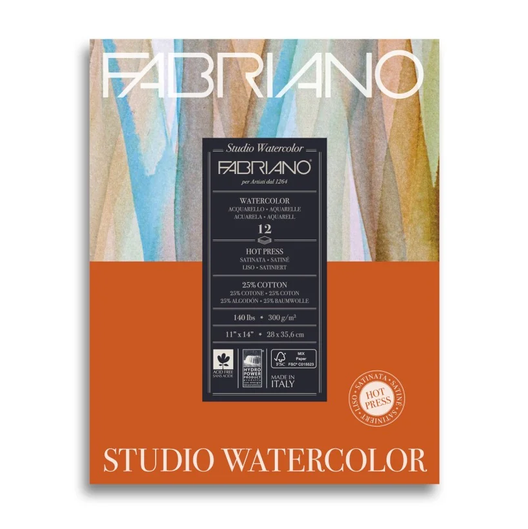 Fabriano Hot Press Studio Watercolor Pads