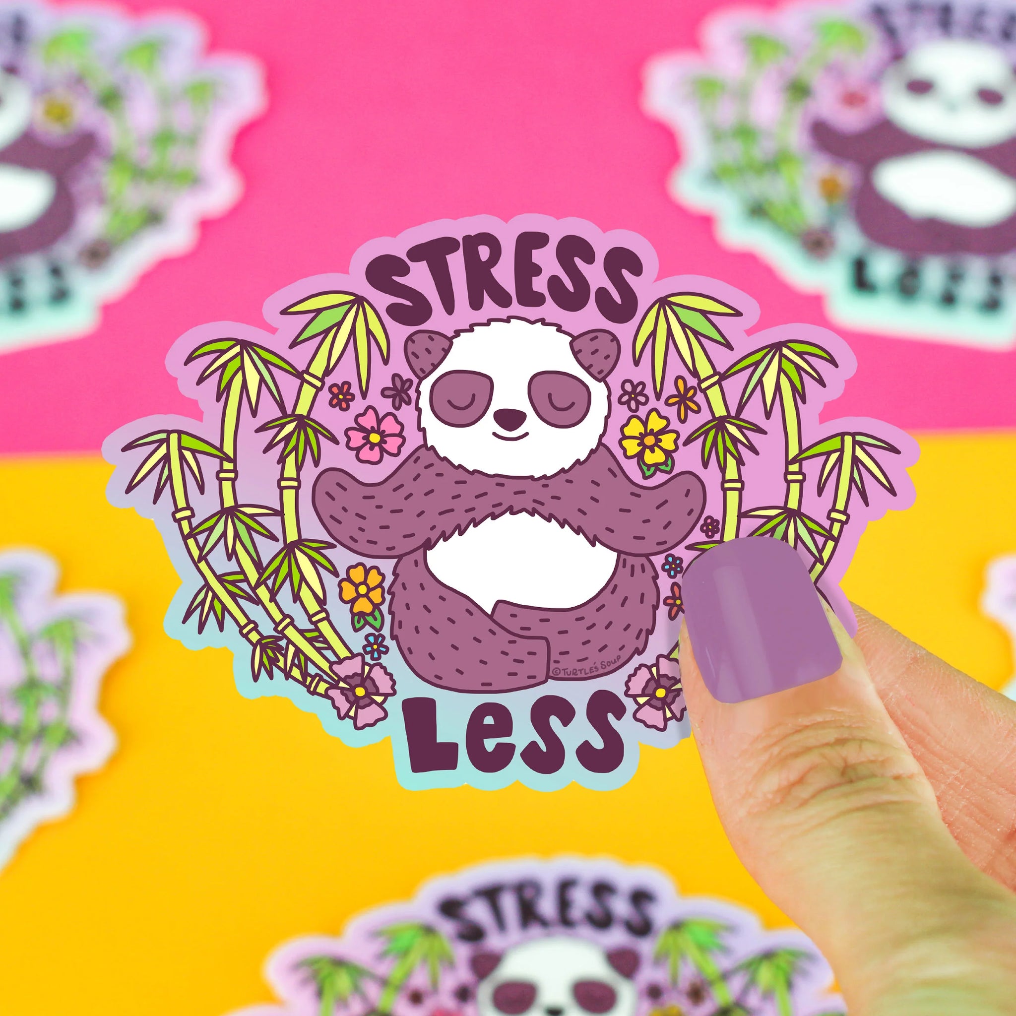 Sticker Stress Less Panda