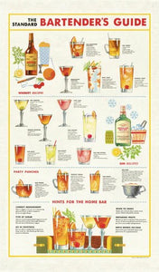 Vintage Inspired Tea Towel Bartender's Guide