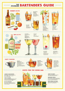 Poster Vintage Inspired Bartender's Guide