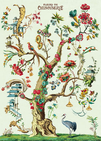 Poster Vintage Inspired Fleurs de Chinoiserie