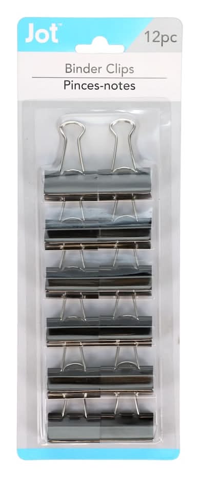 Jot 12 Pack Binder Clips