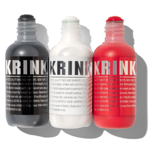 Krink Set of 3 K-60 Ink Markers - Black, White, Red