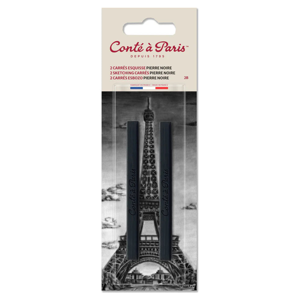 Conte Set of 2 Pierre Noire Sketch Carre Crayons