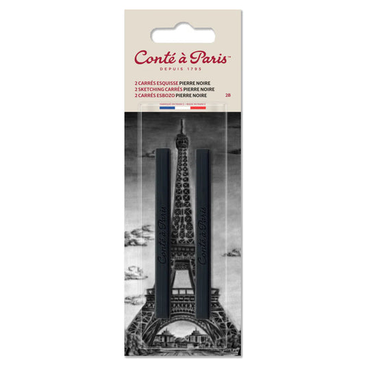 Conte Set of 2 Pierre Noire Sketch Carre Crayons