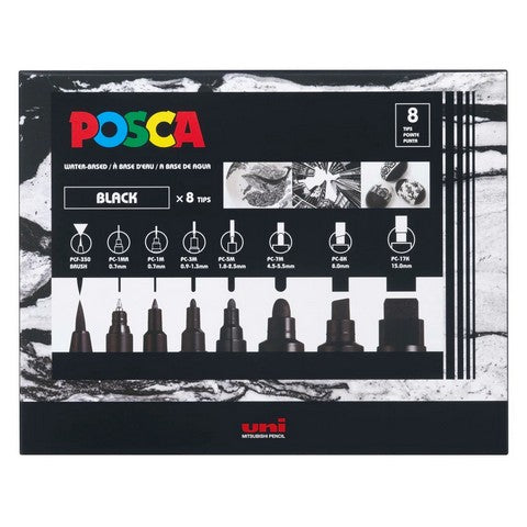 Posca Assorted 8 Tip Sets