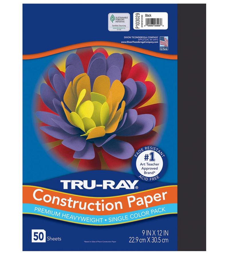 Pacon 9in x 12in Tru Ray Construction Paper 50 Sheet Packs