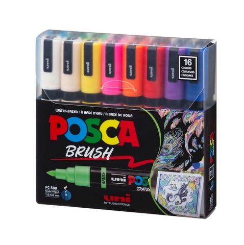 Posca 16-Color Paint Marker Sets