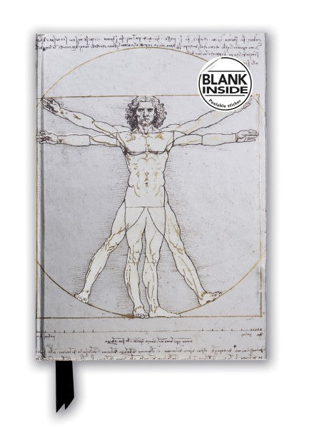 Flame Tree Publishing Leonardo Da Vinci: Vitruvian Man Foiled Journals