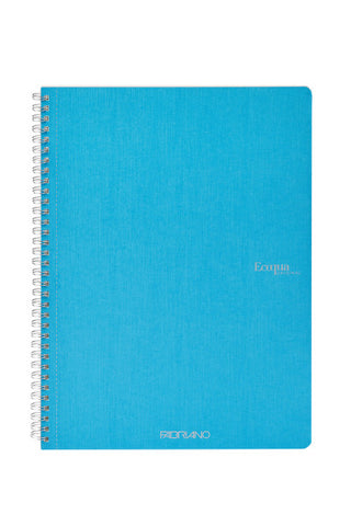 EcoQua Notebook Large Spiral-Bound Lined Turquoise