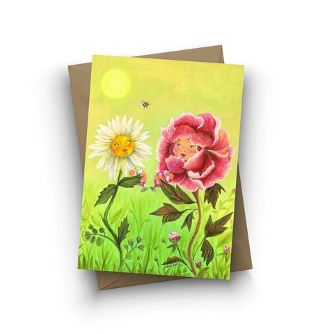 Greeting Card Happy Hour Flower