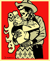 Danny Martin Kissing Couple Sticker