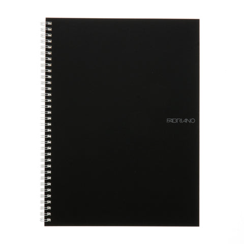 EcoQua Notebook Large Spiral-Bound Lined Black