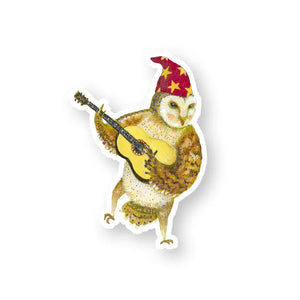 Sticker Guitar Owl