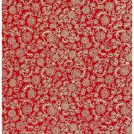 Giftsland 20in x 30in Red Floral Art Paper