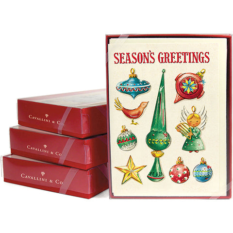 Greeting Cards Box Vintage Inspired Christmas Ornaments