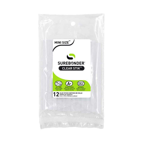 FPC Corporation Surebonder 12 Pack Mini All Temp Clear Glue Sticks