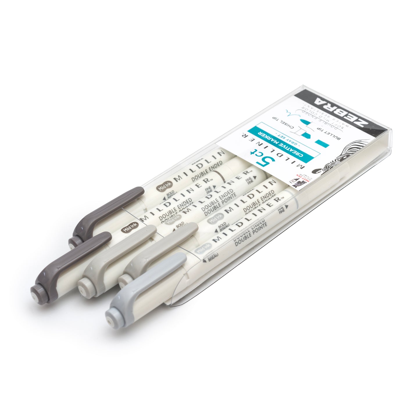 Zebra Sets of 5 Mildliners