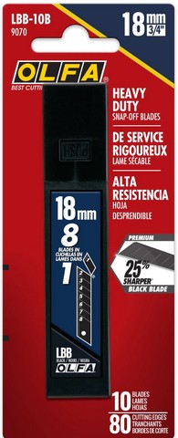 Olfa 18mm Black Heavy Duty Snap Off Blades