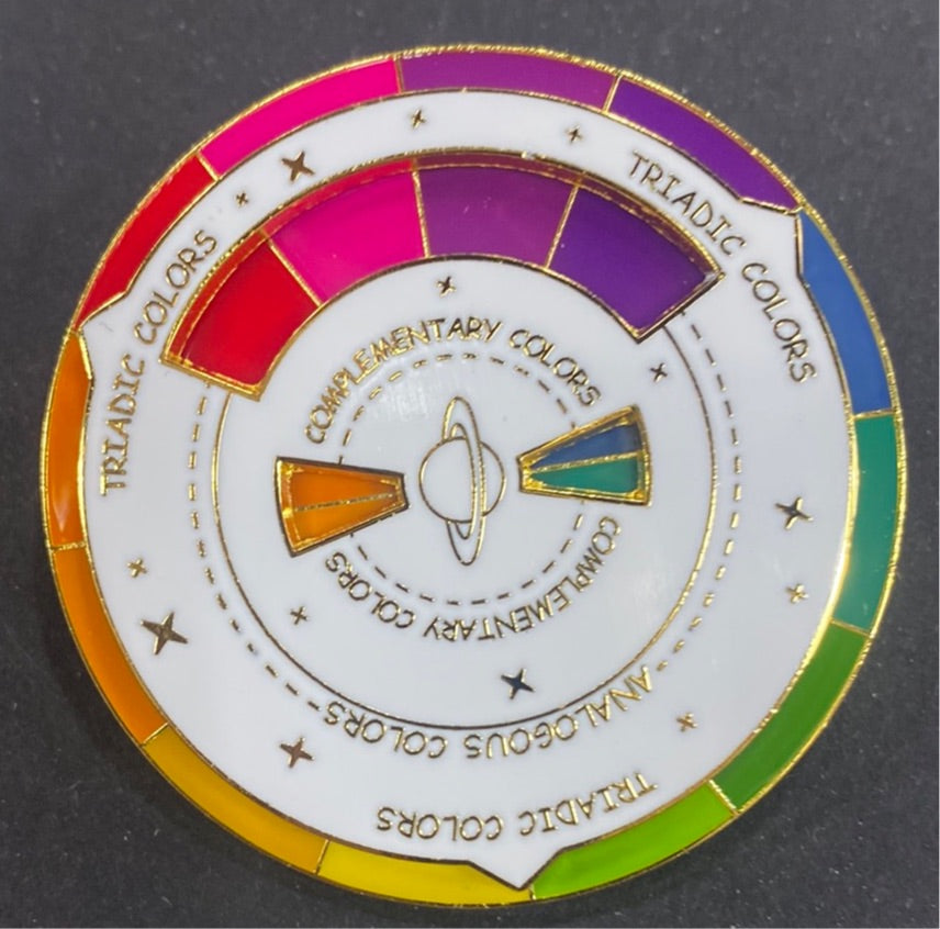 Posners White Color Wheel Pin