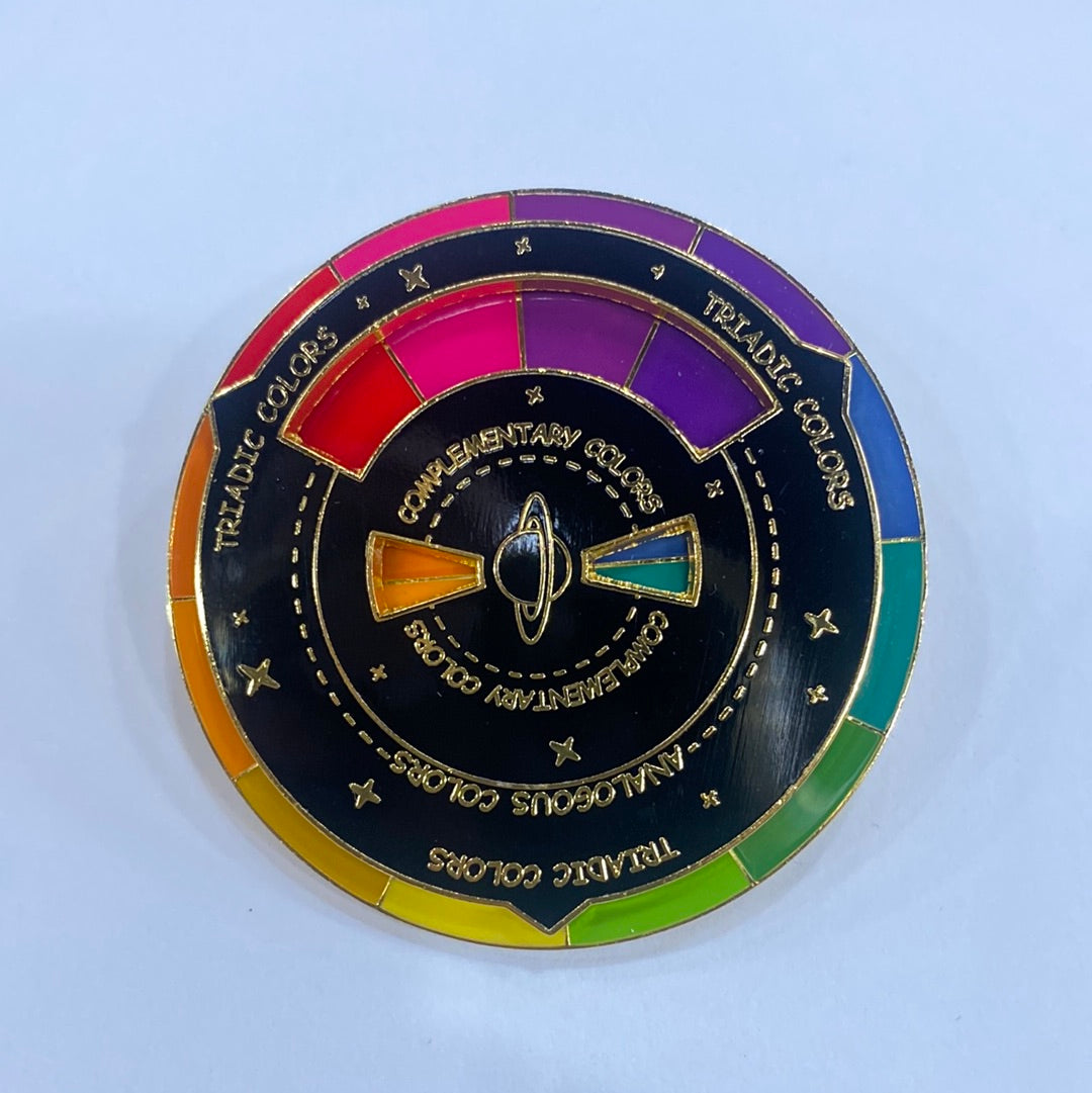Color Wheel Pin Black