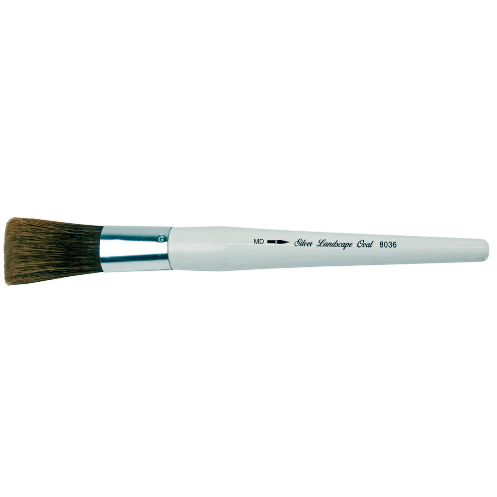 Silver Brush Silver Jumbo Oval Landscape Brushes