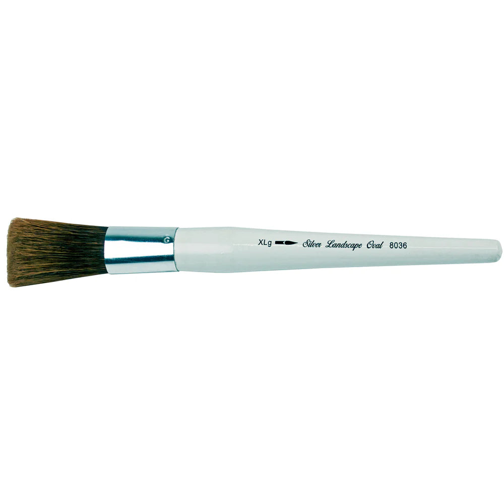 Silver Brush Silver Jumbo Oval Landscape Brushes