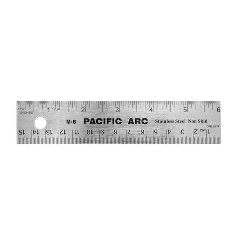 Pacific Arc 6in Stainless Steel Inch and Metric Ruler