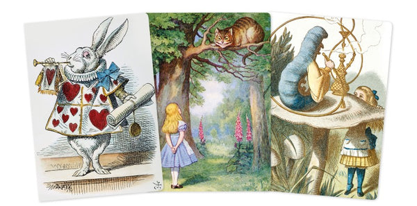 Flame Tree Publishing Alice in Wonderland Set of 3 Mini Notebooks