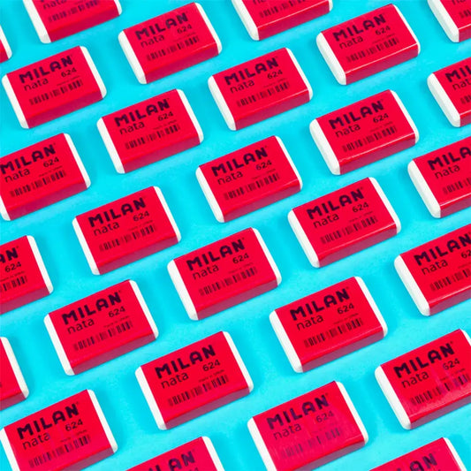 Milan 624 Nata White Plastic Erasers