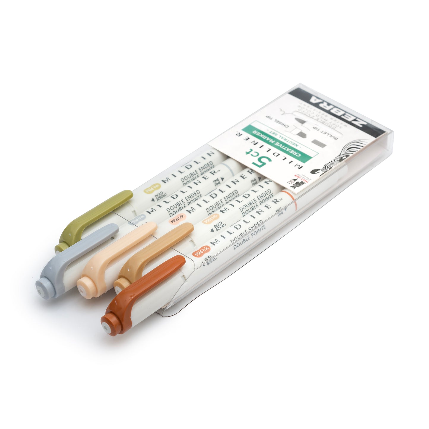 Zebra Sets of 5 Mildliners