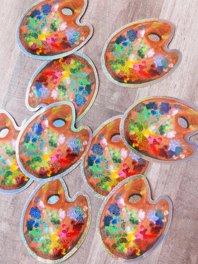 Katie Daisy Painter's Palette Glitter Sticker
